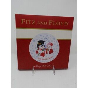 Fitz and Floyd Flurry Folk Baby It’s Cold Outside Snowman Trivet – NIB